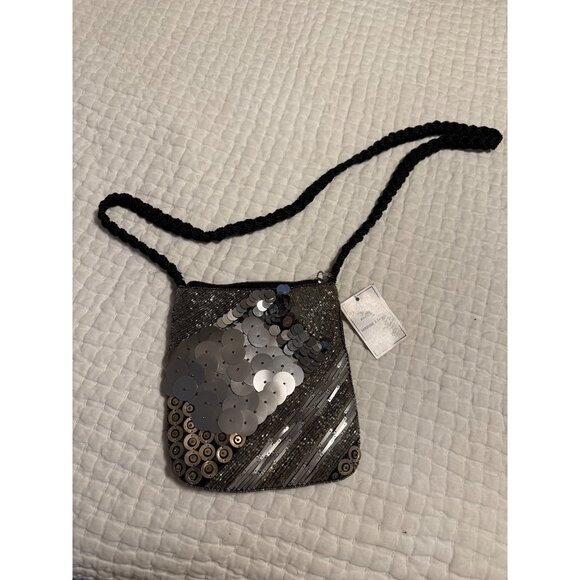 NWT Buckle Vtg Beaded Embellished Bling Hand Made Evening Crossbody Bag Prom Y2k - Picture 2 of 12